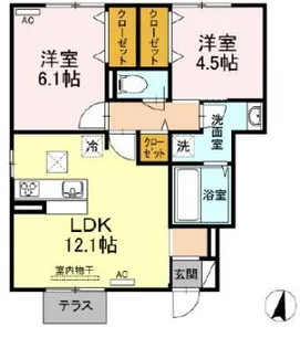 フォンテーヌ【1階】の間取り