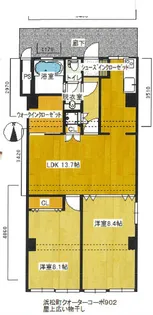 浜松町クォーターコーポ【9階】の間取り