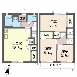テラスコーポ ノハラ B【1階】の間取り