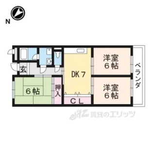 リンピア幸【2階】の間取り