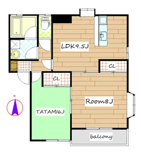 エレガンスライフ花みずきI【2階】の間取り