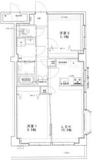 リーヴェルステージ横浜Neo【4階】の間取り
