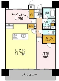 ロイヤルパークスERささしま EAST【17階】の間取り