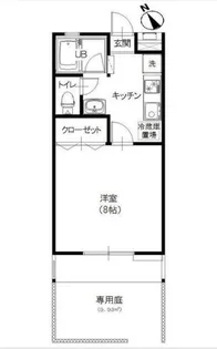 フラワーハイツ【1階】の間取り