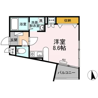 ロッヂングスオーク【1階】の間取り