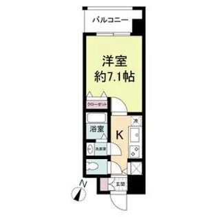 KDXレジデンス三宮【11階】の間取り