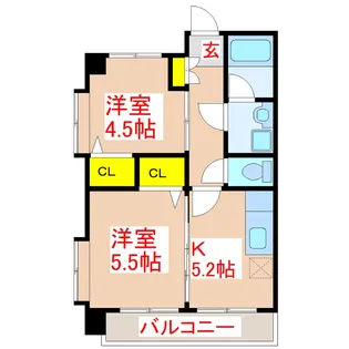 さくらヒルズ新屋敷壱番館【3階】の間取り