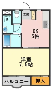 マンションメイトキ【4階】の間取り