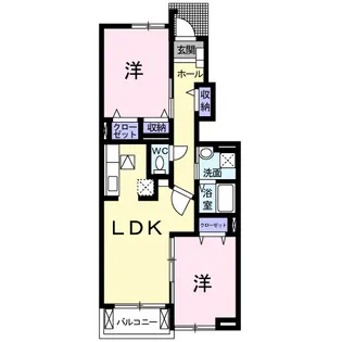 ハミングヒルズA【1階】の間取り