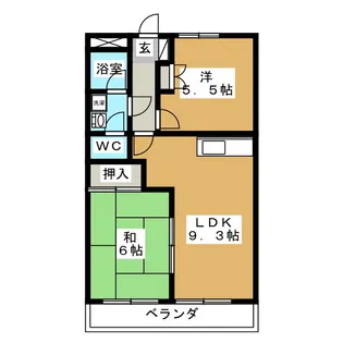 グランドパレス松井【1階】の間取り