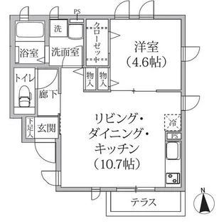 Arc奥沢B棟【1階】の間取り