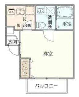 ベルクレール岸谷【1階】の間取り