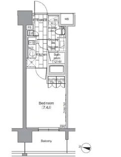 パークハビオ恵比寿【2階】の間取り