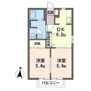 サンローレル【2階】の間取り