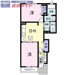 オーデンハオス B棟【1階】の間取り