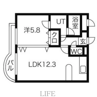 サントアリオデ新札幌【1階】の間取り