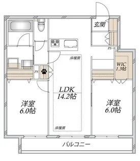 ティオ ブルーノ【2階】の間取り