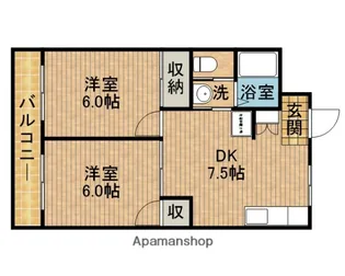 シャトレ牧之原【1階】の間取り