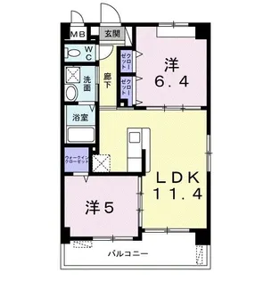 ヴィラ・アリーエ【2階】の間取り