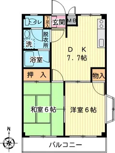 ベルヴェデール大倉山【2階】の間取り