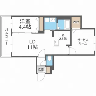 GRANDUKE平岸【5階】の間取り