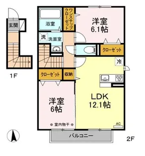 M・ヴィレッジ【2階】の間取り