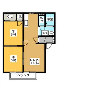 メゾンブランカ【2階】の間取り