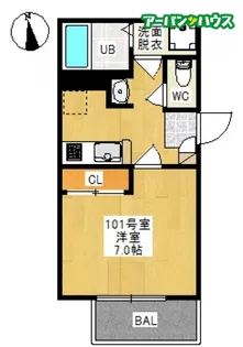 REGALEST 十日市【1階】の間取り