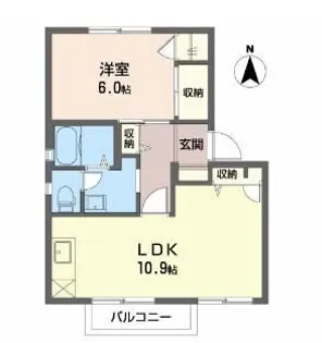 フォーレスラージムーンB【2階】の間取り
