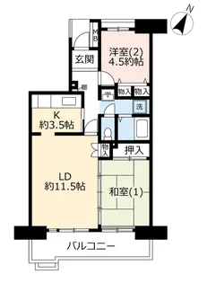 URプラザシティ相模大野【6階】の間取り