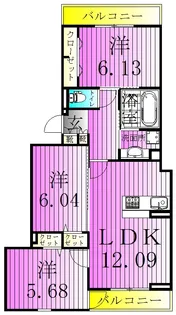 La Maison du bonheur(メゾン ドゥ ボヌール)【2階】の間取り