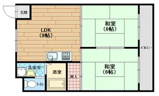 ホーク武庫之荘【1階】の間取り