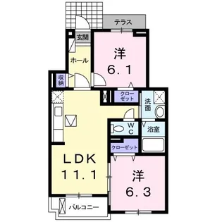 サン フェリーチェ【1階】の間取り