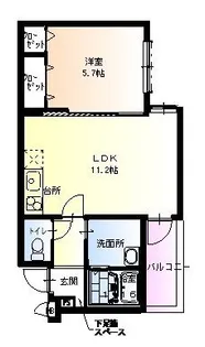 フジパレス相川【3階】の間取り
