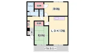エスポワールたつのB【2階】の間取り