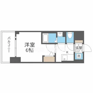 エスリード難波ザ・アーク【8階】の間取り