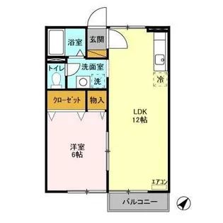 らぽーる梅園 A【2階】の間取り