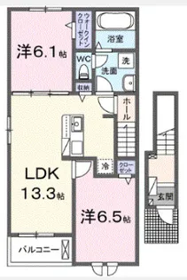 サンクスB【2階】の間取り