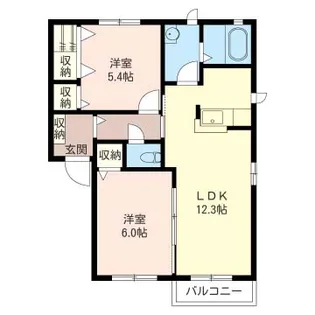 グランメールコートD【2階】の間取り