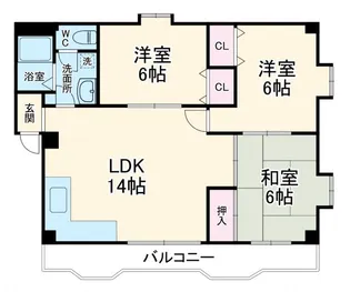 ハーモニー牧の里【2階】の間取り