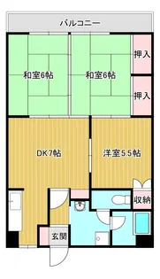 永仮ハイツ【7階】の間取り