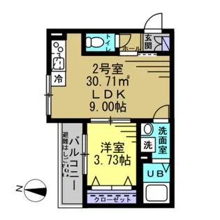 ユニバーサル オアシスI【1階】の間取り