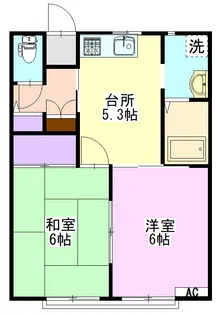 コーポ匠 202【2階】の間取り