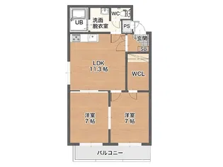 グランペールフォルス【2階】の間取り