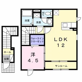 カサフェリスA【2階】の間取り