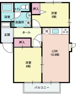 メゾン・フローラC【2階】の間取り