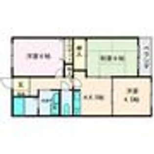 オークパレス川尻【1階】の間取り