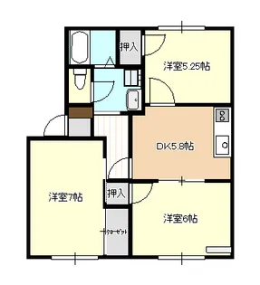 フレグランス堀前F【1階】の間取り