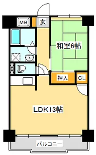 アビテール嶋田第一【2階】の間取り
