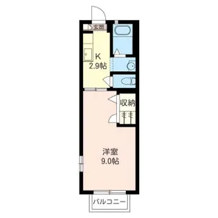 クレール南【2階】の間取り